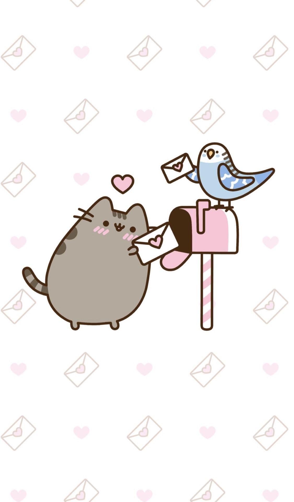 1125x1918 Valentine Pusheen Wallpaper