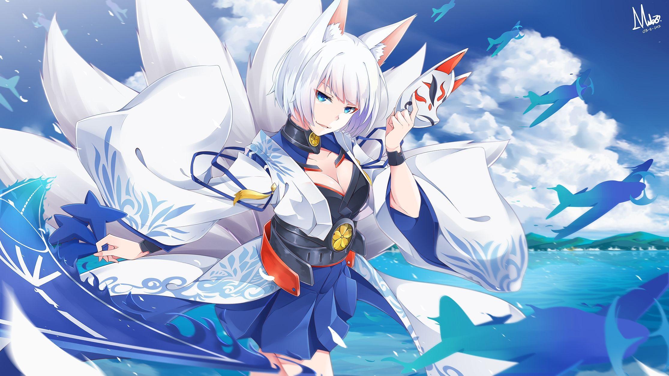 Cute anime girl fox wallpaper by Panjagen - Download on ZEDGE™ | ba12