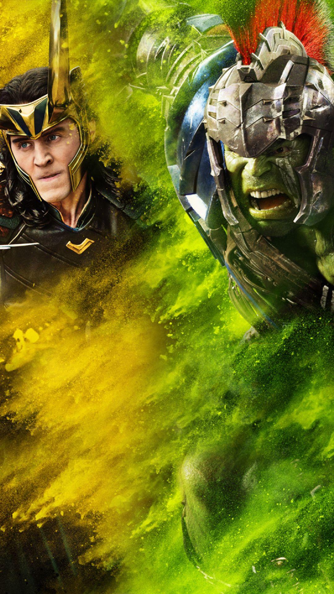 1080x1920 Thor Loki Hulk Thor Ragnarok iPhone 6s, 6 Plus