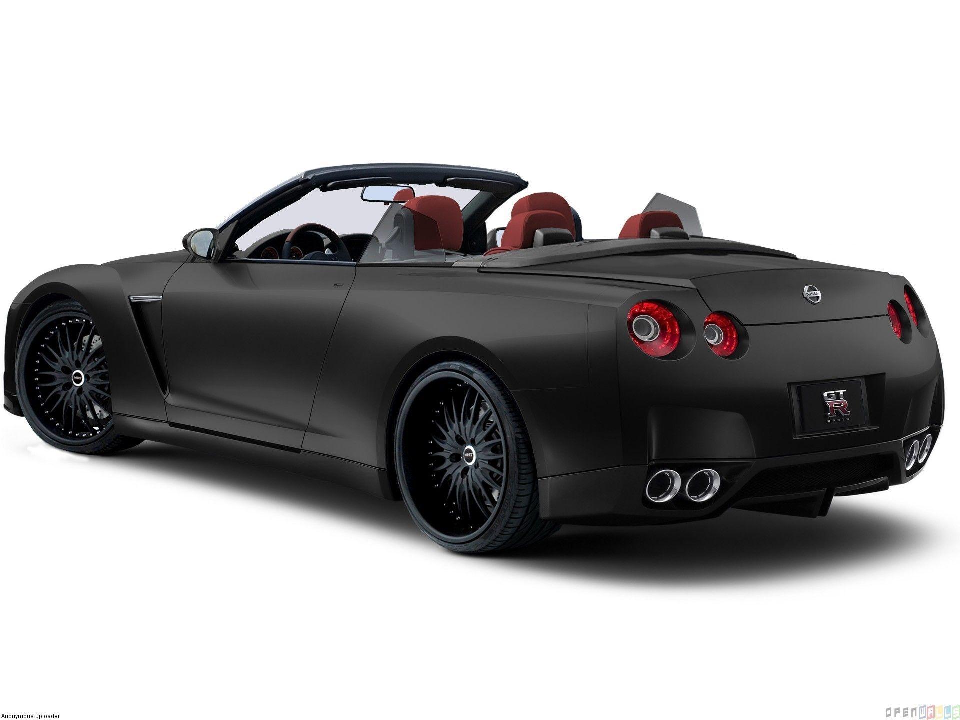 1920x1440 Wallpaper of Черный Nissan GTR R35 cabrio background & HD image