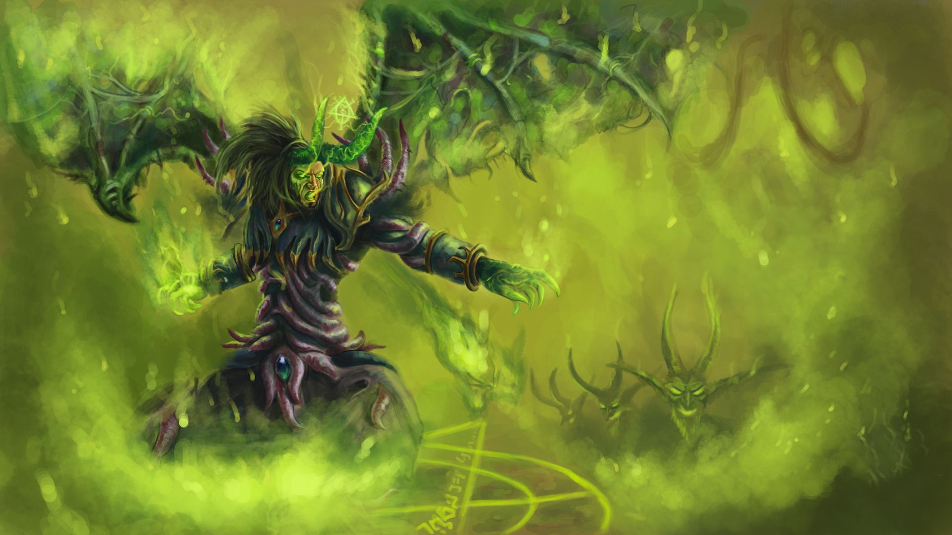 1921x1080 Wallpaper World of Warcraft, wow, warlock for mobile and desktop, section фантастика, resolution 1921x1080