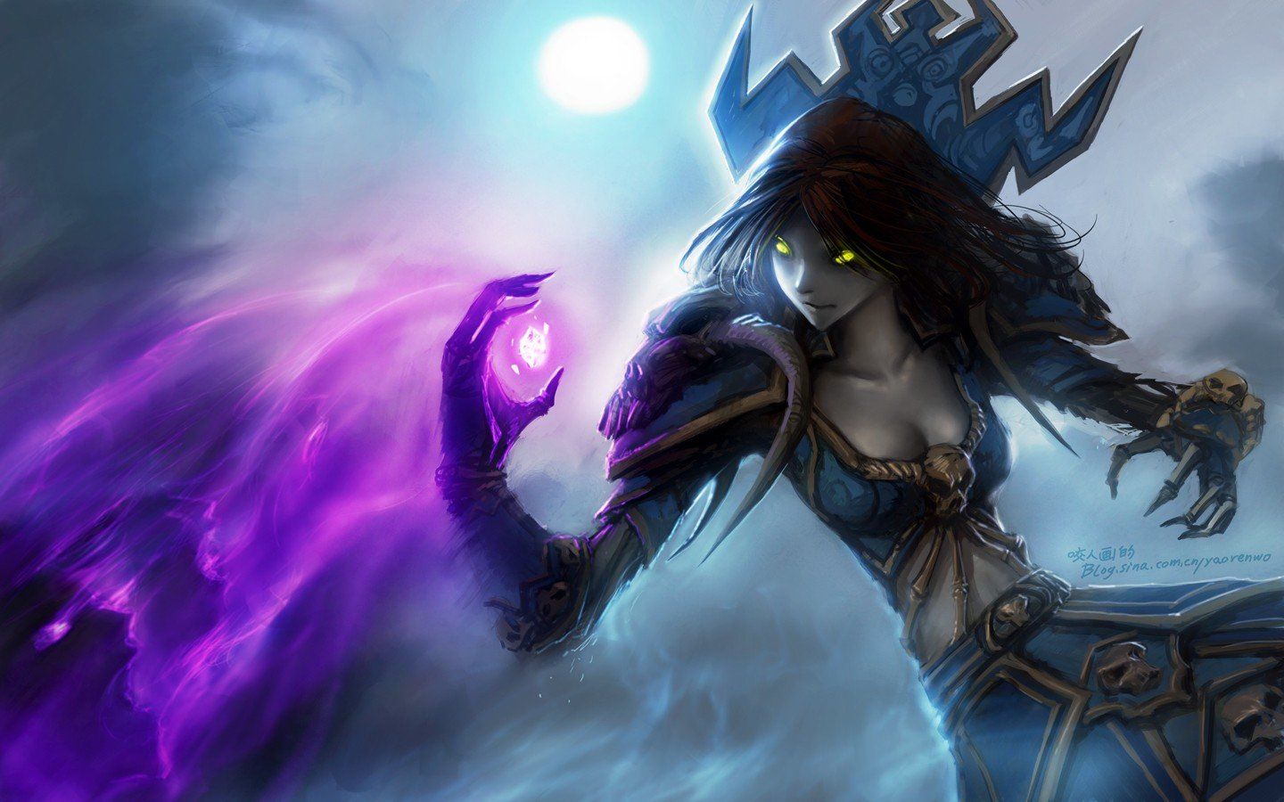 1440x900 video, Games, World, Of, Warcraft, Undead, Fantasy, Art, Magic, Artwork, Warlock, Yaorenwo Wallpaper HD / Desktop and Mobile Background