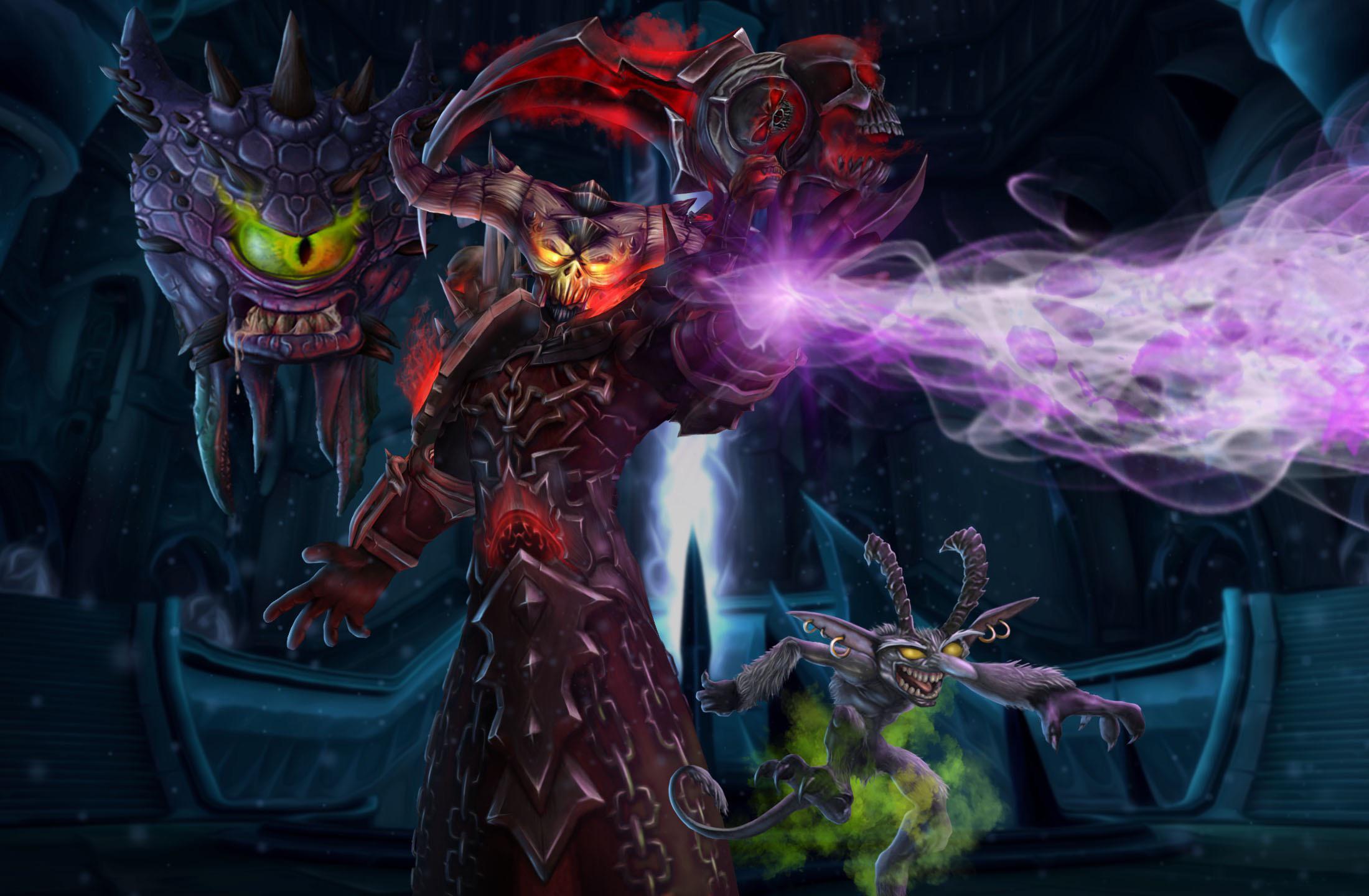 2200x1440 Painted my Blood Elf Warlock! Still the best looking armor in my opinion