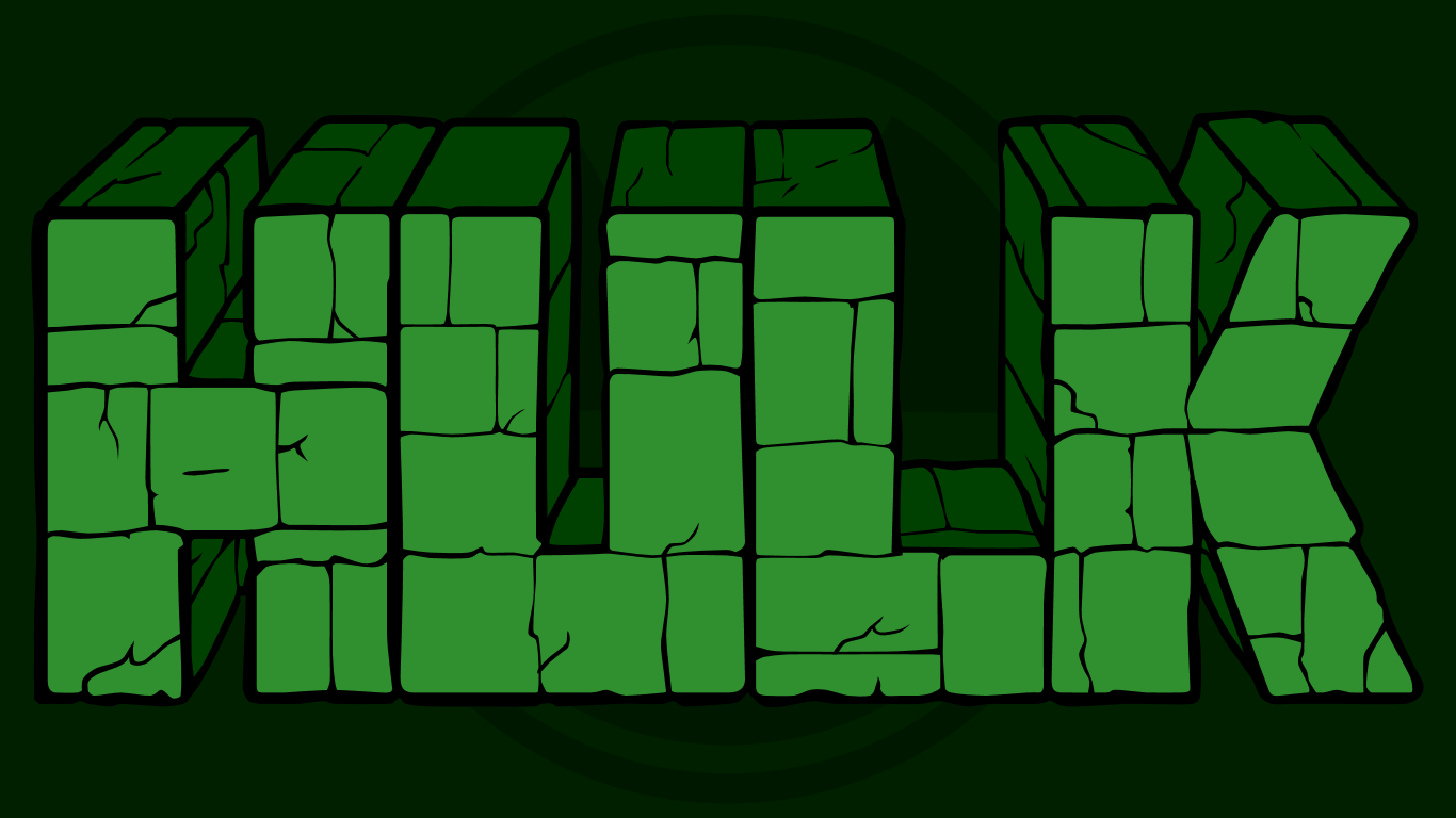 1366x768 Hulk Text Logo WP