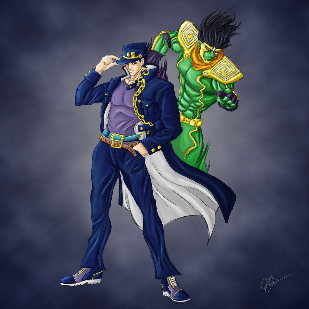 1024x1024 Free download Jotaro Kujo and Star Platinum