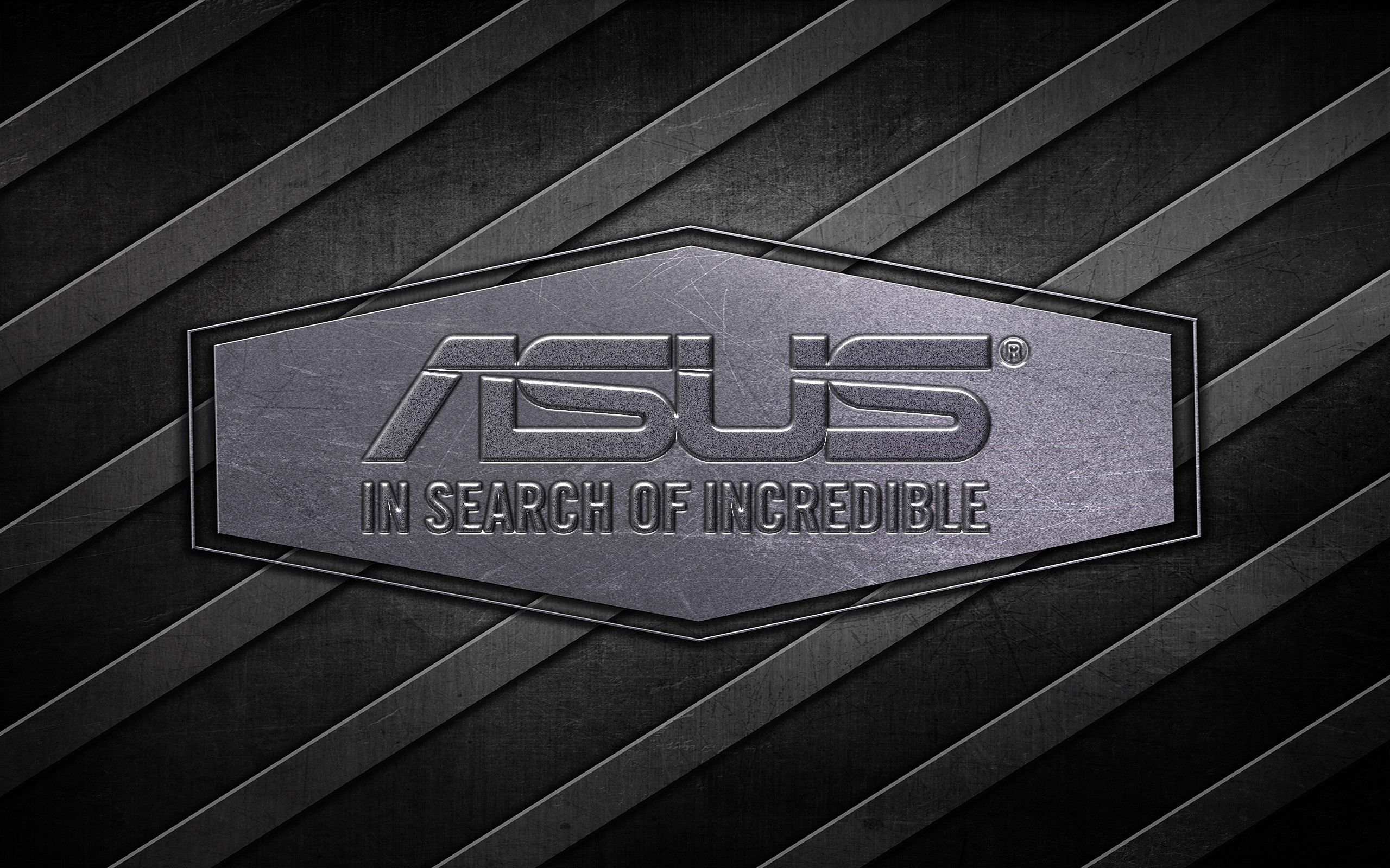 2560x1600 steel, logo, digital art, ASUS, HD Wallpaper