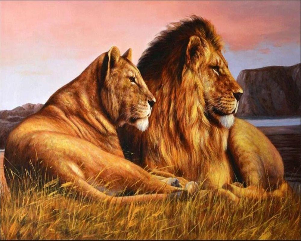 1000x800 Beibehang Custom wallpaper HD African Savanna lion oil painting background Living room bedroom tv background wall 3D wallpaper. custom wallpaper. 3D wallpaperwallpaper HD