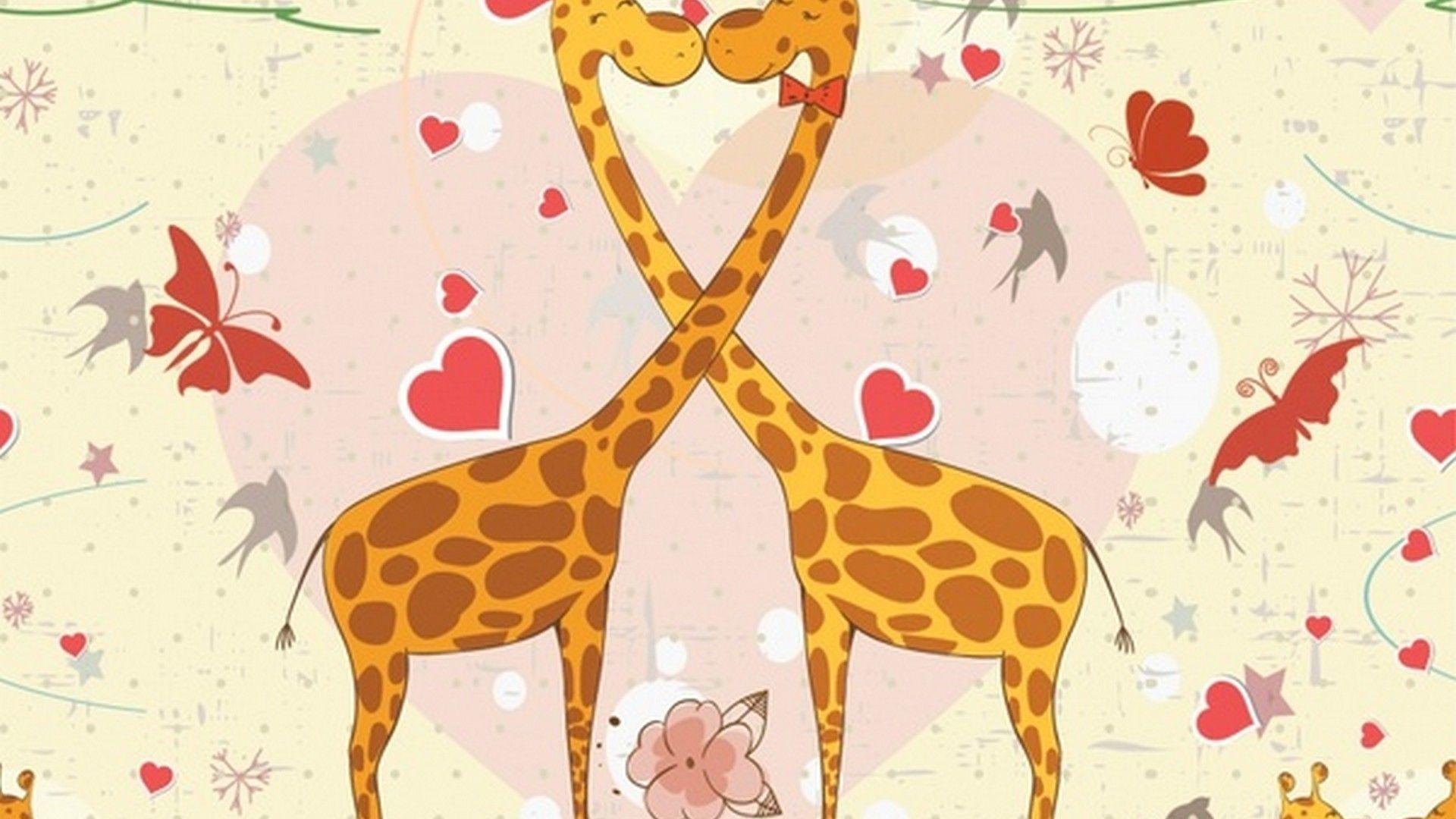 1920x1080 Cute Giraffe Cartoon Wallpaper Cute Wallpaper