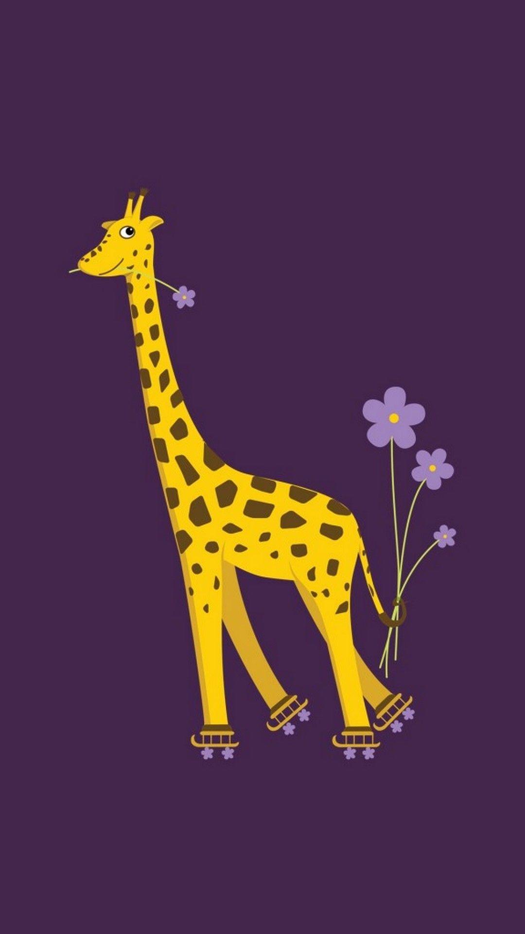 1080x1920 Purple Cute Giraffe iPhone Wallpaper .