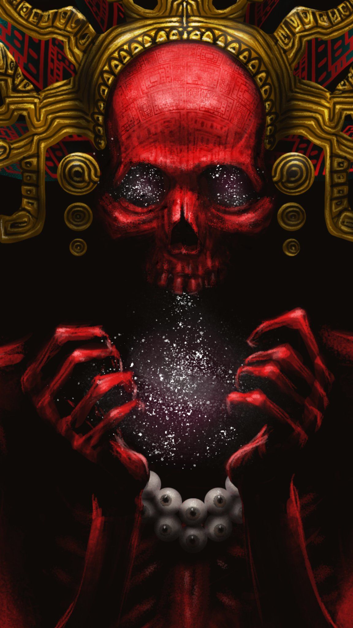 1152x2048 Shin9 illustration on X: Mictlantecuhtli. Dios mesoamericano del inframundo y de los muertos. #illustration #conceptart #mythology #myth #mexica #mexico #mictlantecuhtli #mesoamerica #precolombino #prehispanic #aztec #aztecmythology