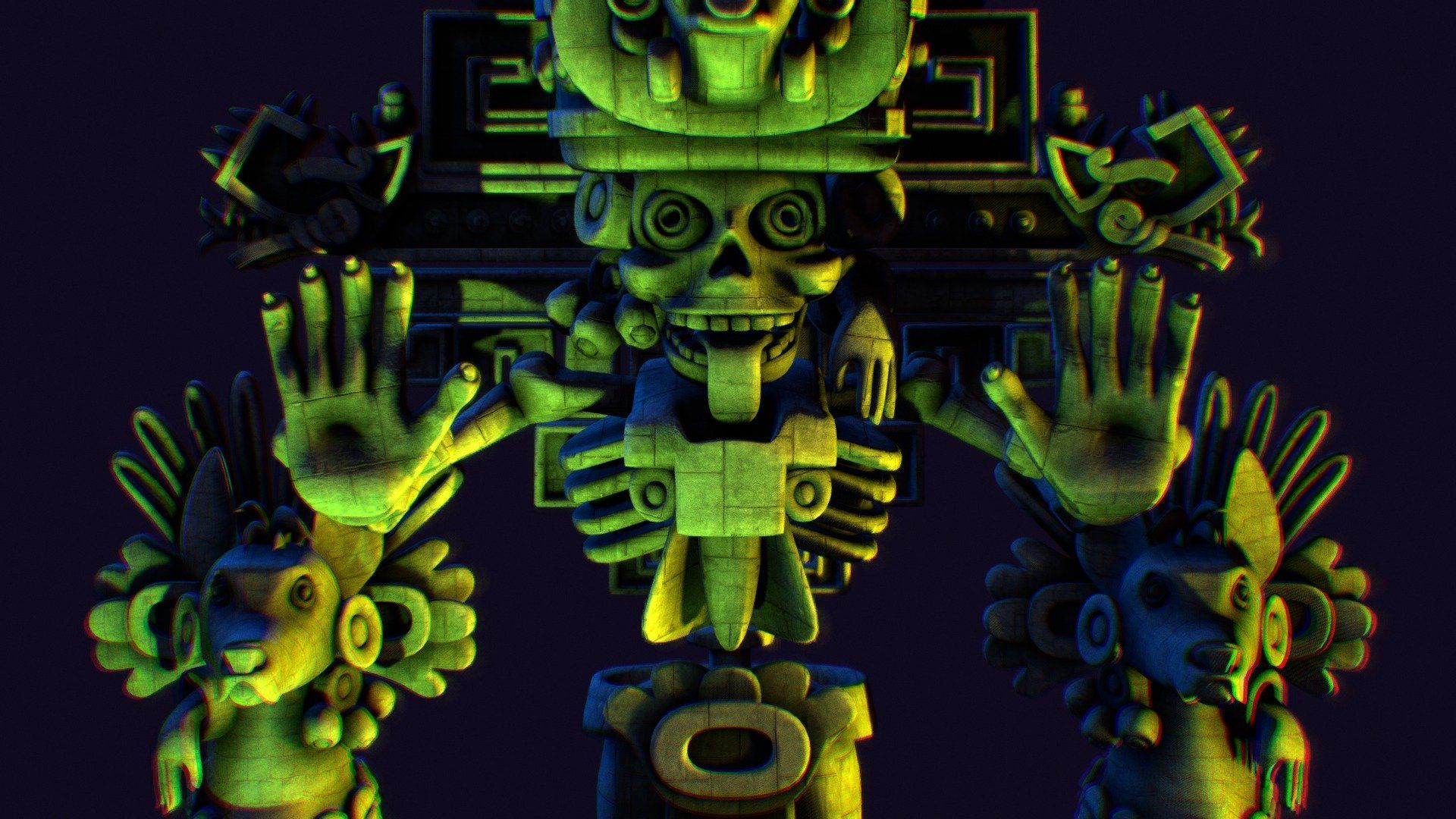 1920x1080 Mictlantecuhtli & Xolos, The Underworld Rulers - Behance