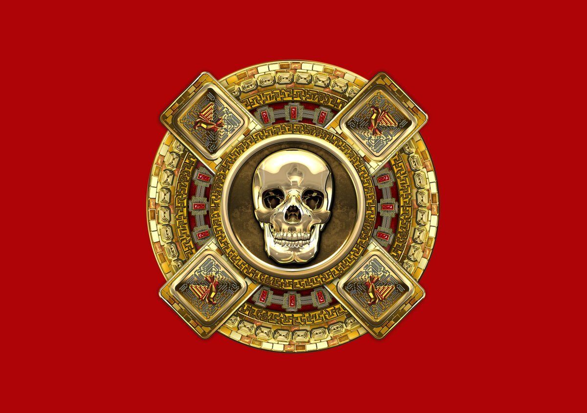 1200x844 Golden Mictlantecuhtli God of Death Face Mask