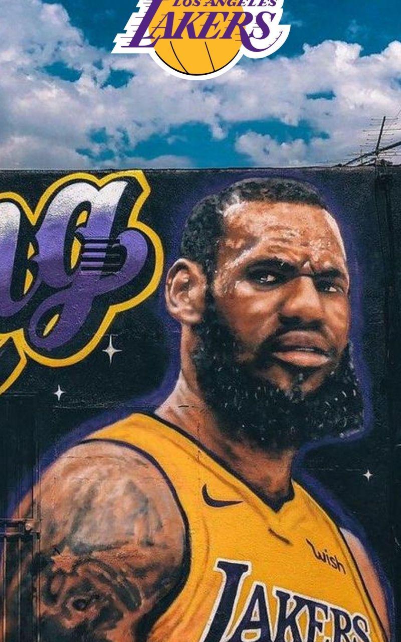 800x1280 Free download LA Lakers LeBron James iPhone 8 Wallpaper 2020