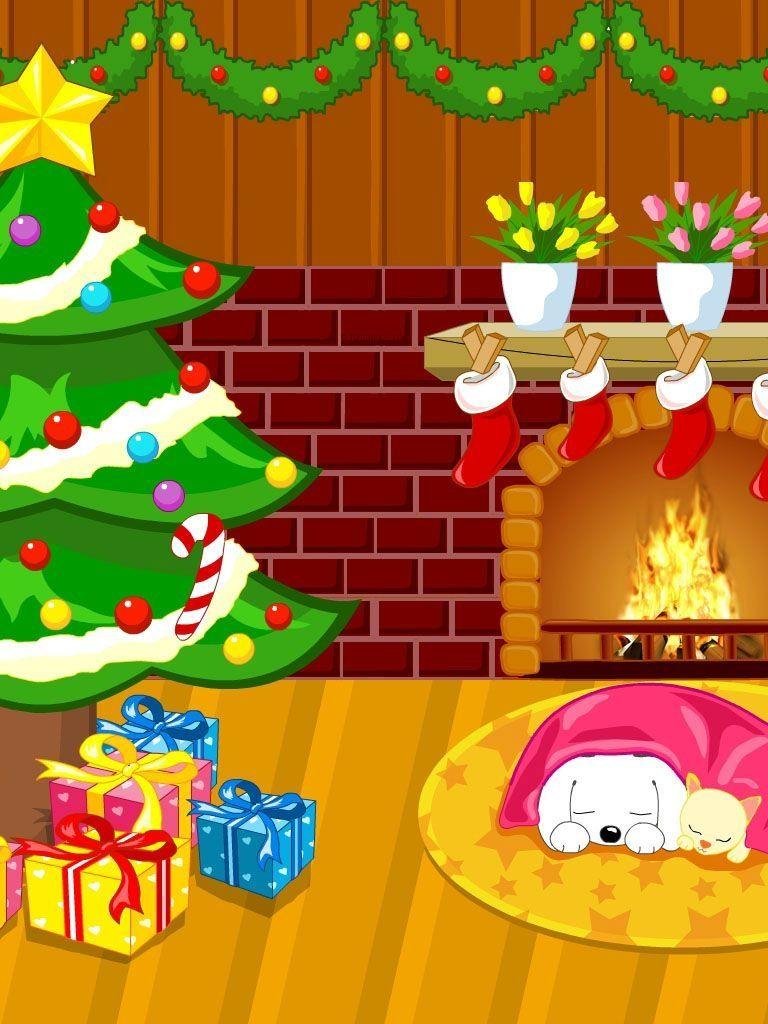 768x1024 Free download christmas tree cartoon wallpaper Christmas coloring