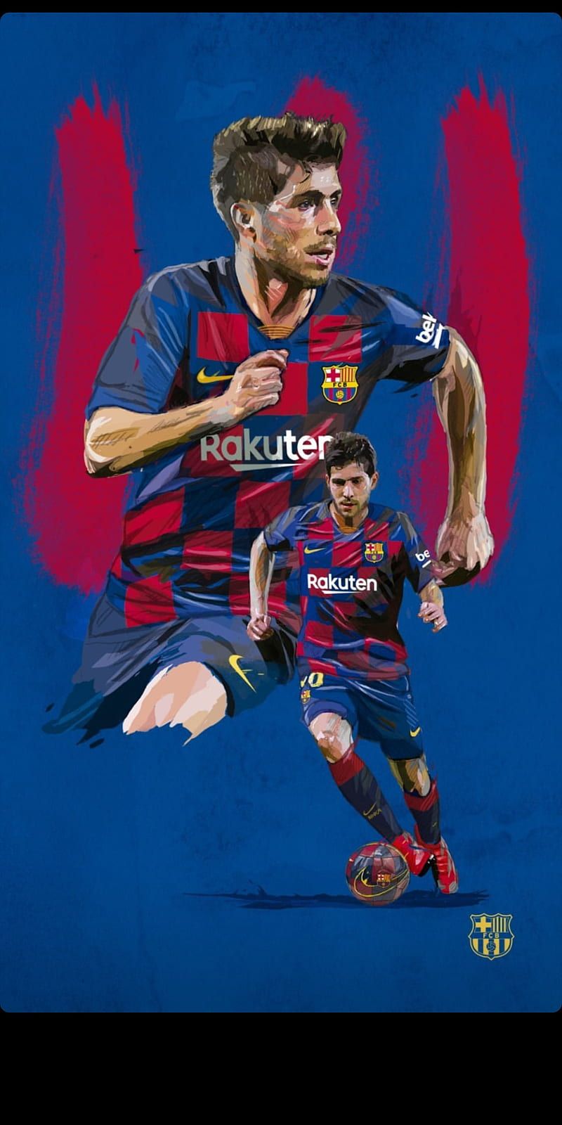 800x1600 Sergio Roberto, barca, camp nou, fcb, football, messi, sergio roberto, HD phone wallpaper