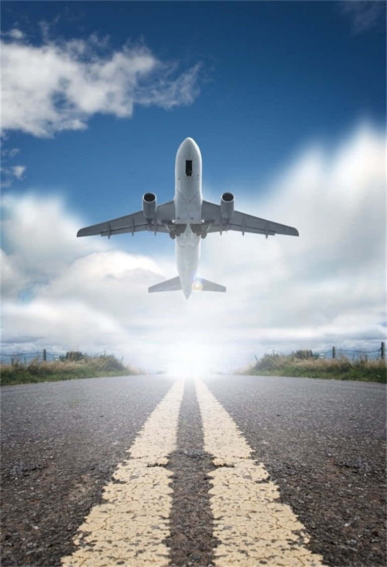 767x1125 Download Airplane Steep Angle Takeoff Departure Wallpaper
