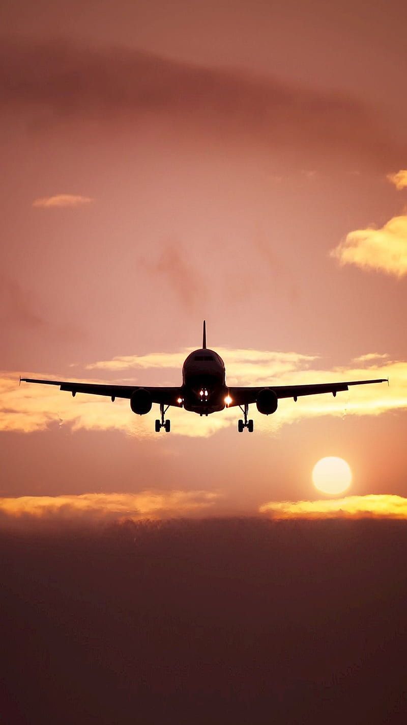 800x1422 Takeoff, airplane, evening, late, sunset, twilight, HD phone wallpaper