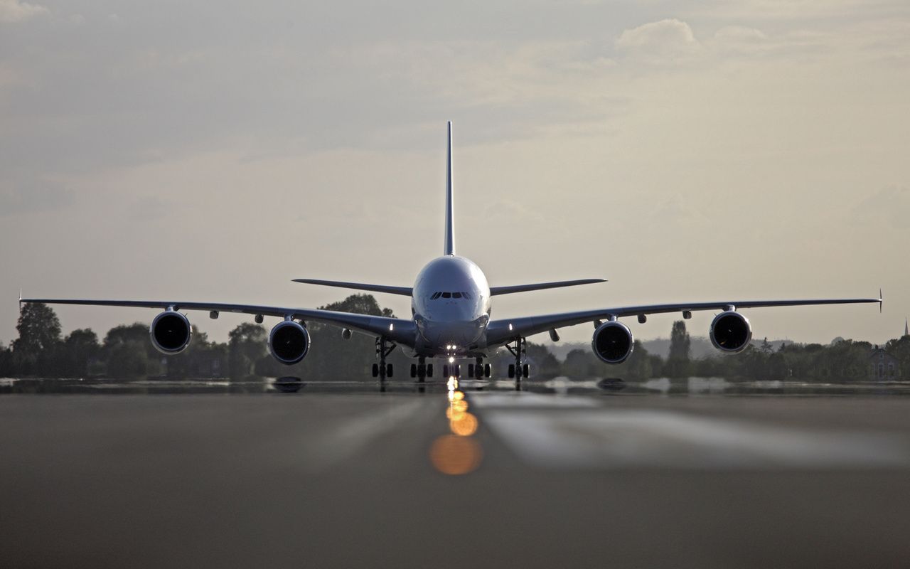 1280x800 Airplane Take off Widescreen Wallpaper 07518