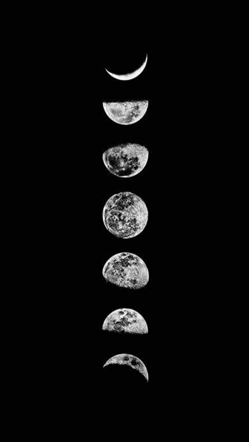 800x1421 Moon, black, dark, love, night, things, HD phone wallpaper
