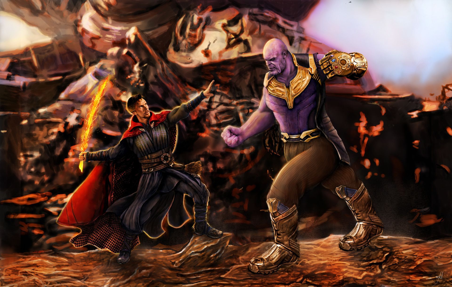 1920x1222 Thanos And Doctor Strange In Avengers Infinity War Wallpaper, HD Superheroes Wallpaper, 4k Wallpaper, Image, Background, Photos and Picture