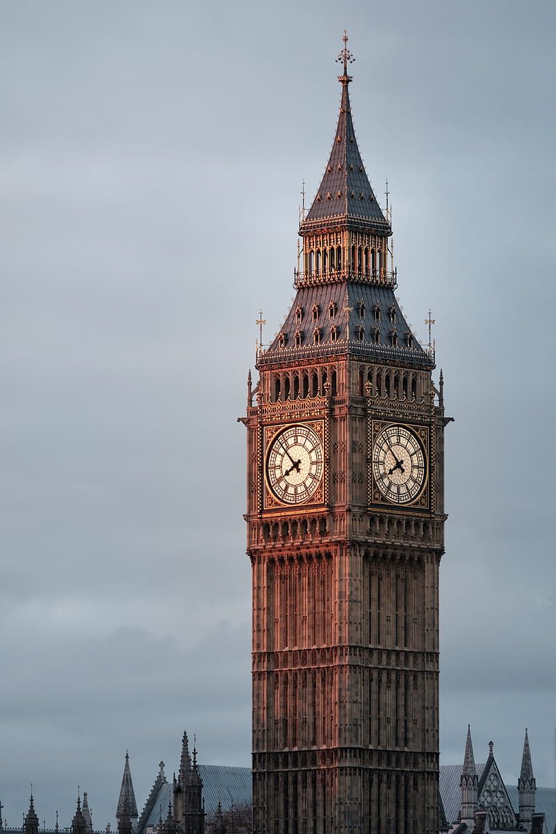 800x1200 big ben clock tower in the early light of morning with the sun shining on the clock face, HD phone wallpaper