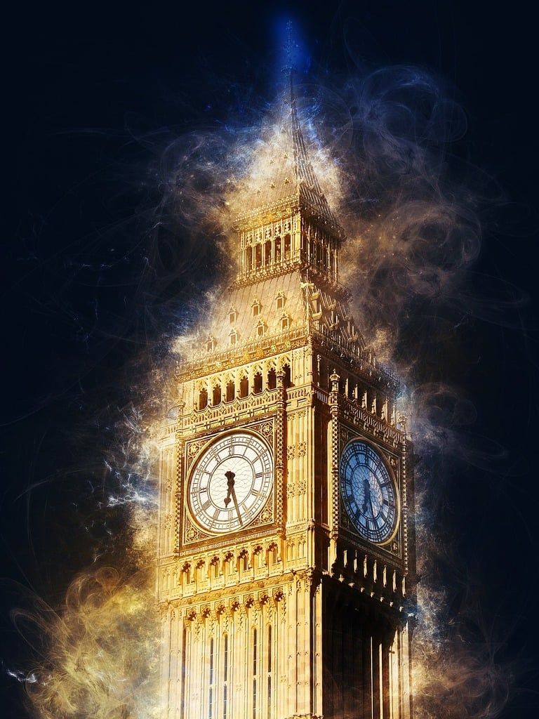 768x1024 A large clock tower with a sky background. Big ben westminster palace london. Domain Media Search Engine Public Domain Image