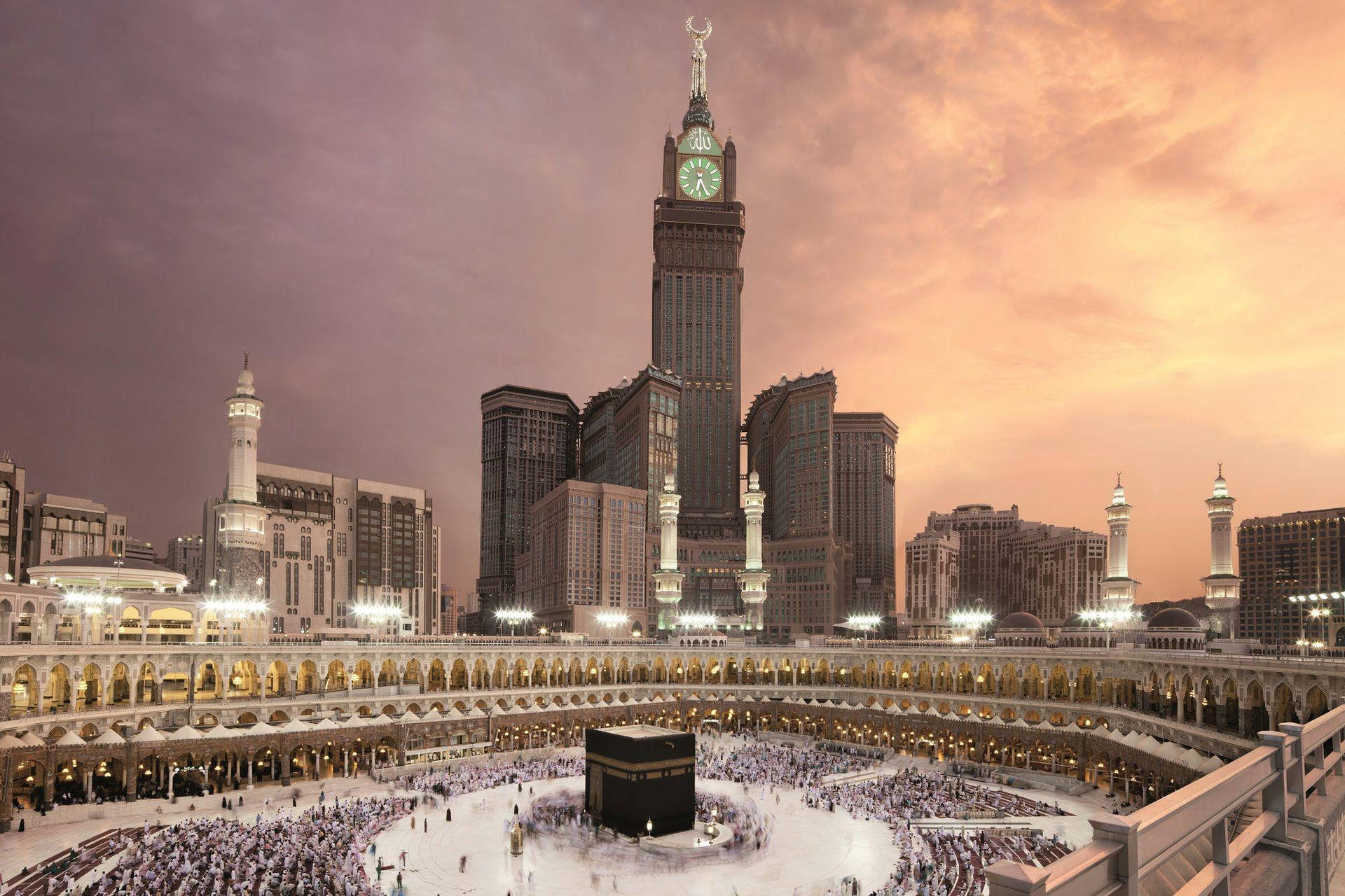 1920x1280 Download Makkah HD Tall Clock Tower Skyscrapers Wallpaper