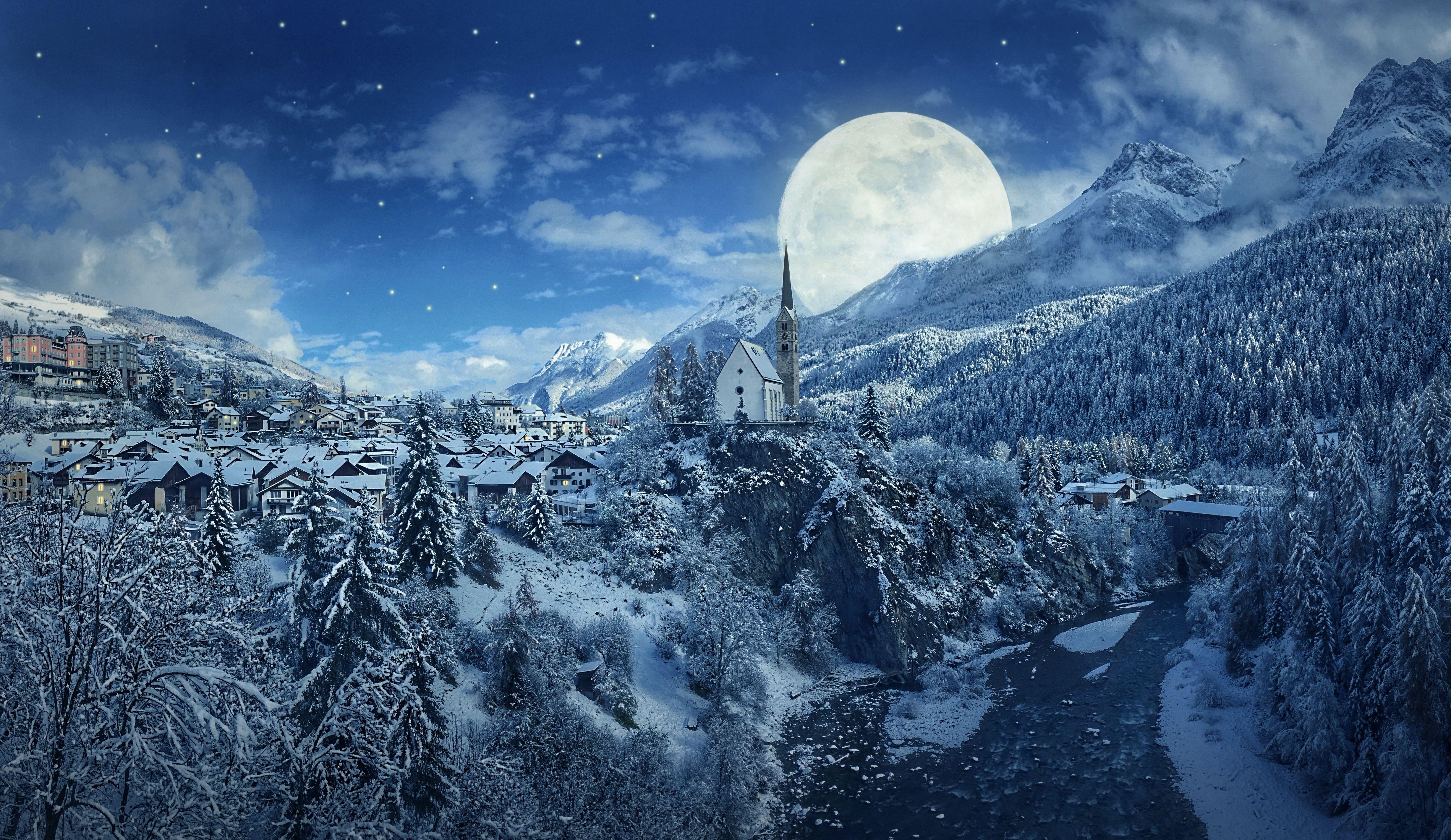 4908x2842 WallpaperD wallpaper. photo. picture. winter, snow, nature