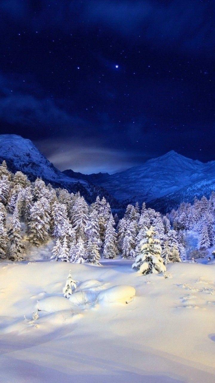 720x1280 Winter #snow #forest 3D #Android #smartphone #Wallpaper
