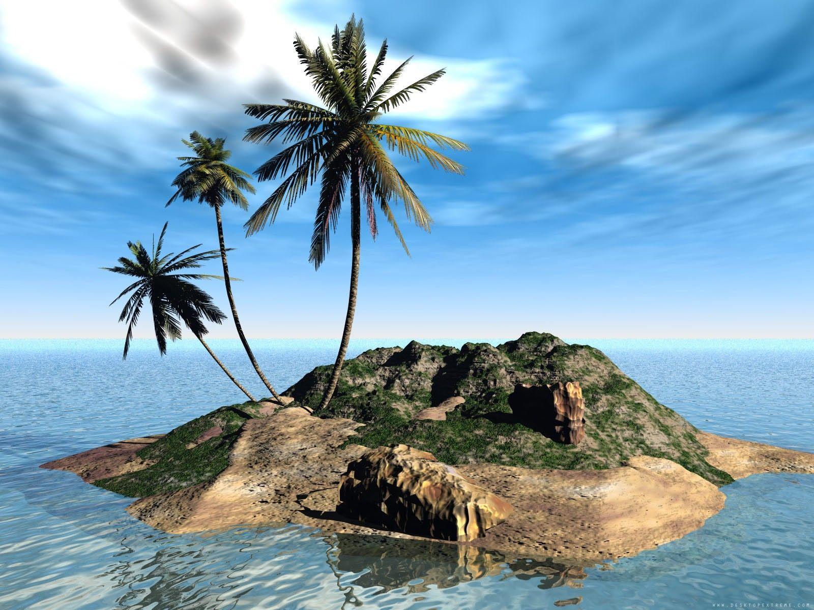 1600x1200 3D Ocean Landscape Desktop Wallpaper #DANYMY 286.87 Kb