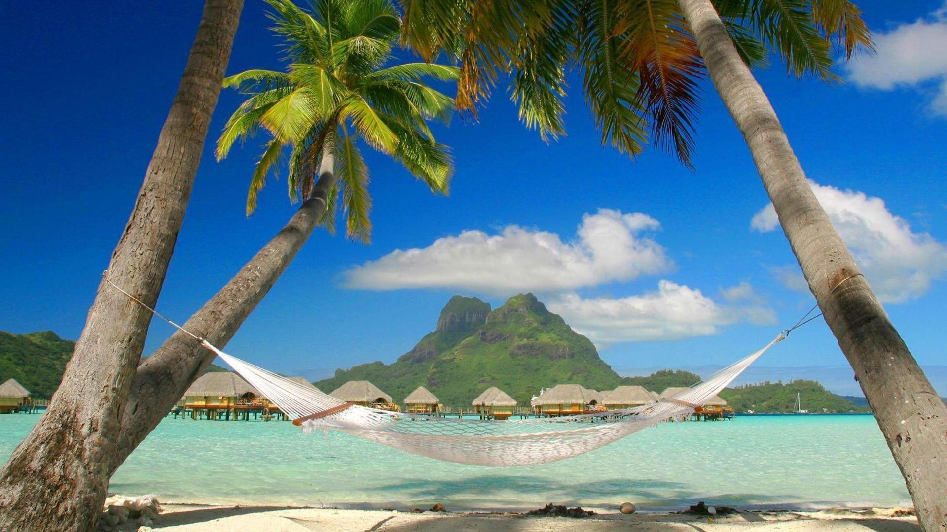 1920x1080 Free Exotic Beach Wallpaper, 289.25 Kb