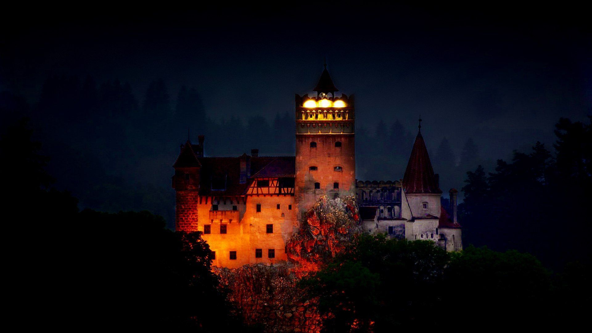 1920x1080 Bran Castle Tourism HD Desktop Wallpaper 98348