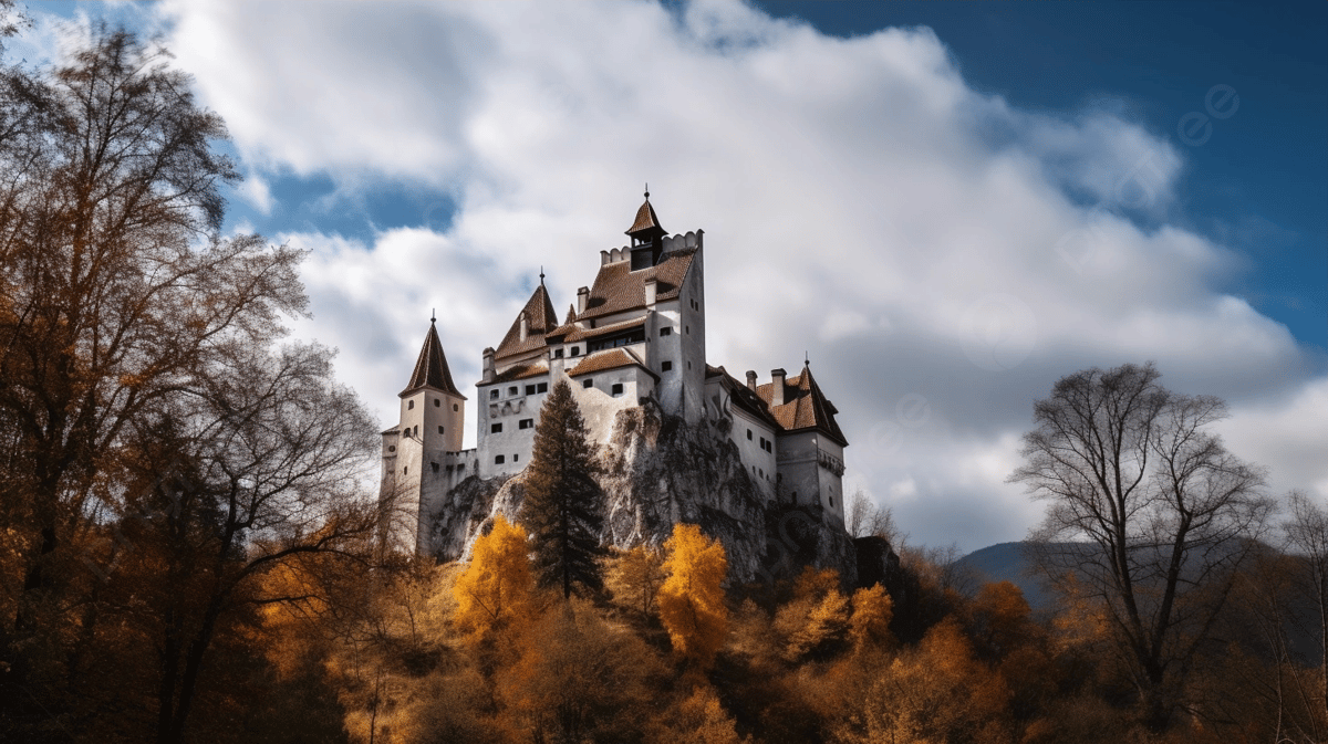 1200x673 Bran Castle Overlooking A Forest Background, Bran Castle Is Said To Be The Model For Draculas Castle, One Of The Highlights Of Romania Tourism, HD Photography Photo Background Image And Wallpaper for