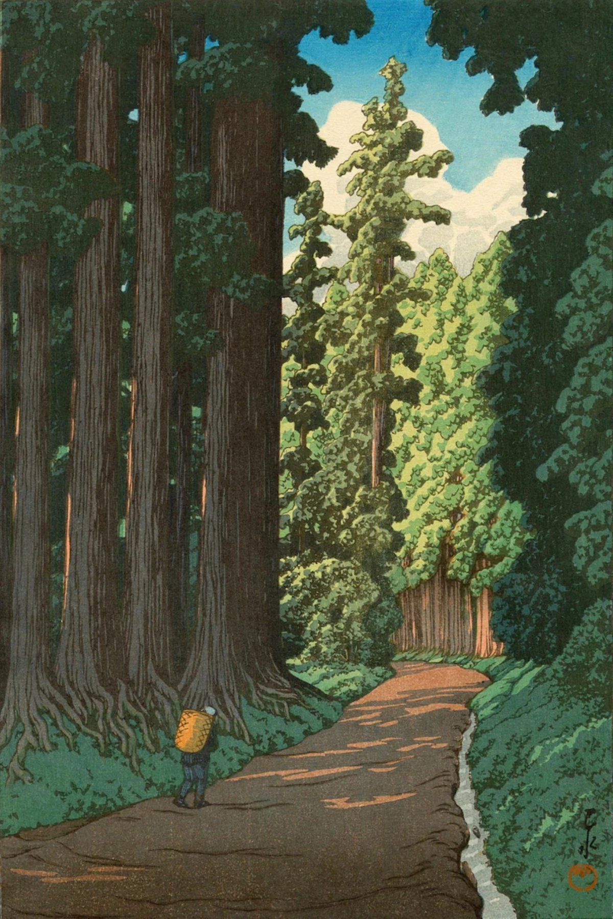 1200x1800 View of Azalea Garden from Mt. Fuji, Hasui Kawase