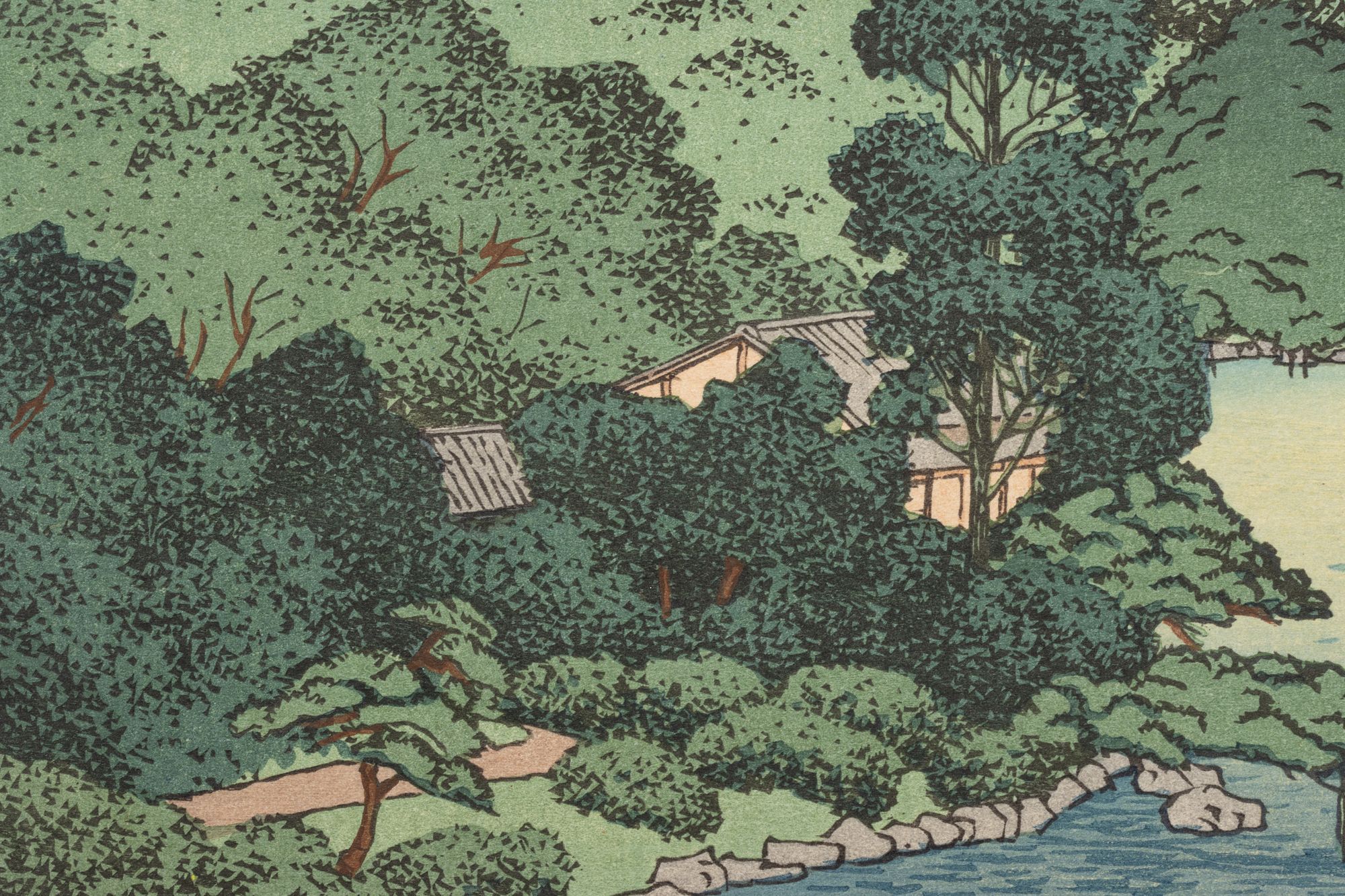2000x1333 Kawase Hasui (Japanese, 1883 1957) Woodblock Print On Paper, Ca. Panoramic View Of The Daisensui Pond, H 6.5 W 17.75 Sold At Auction On 13th September