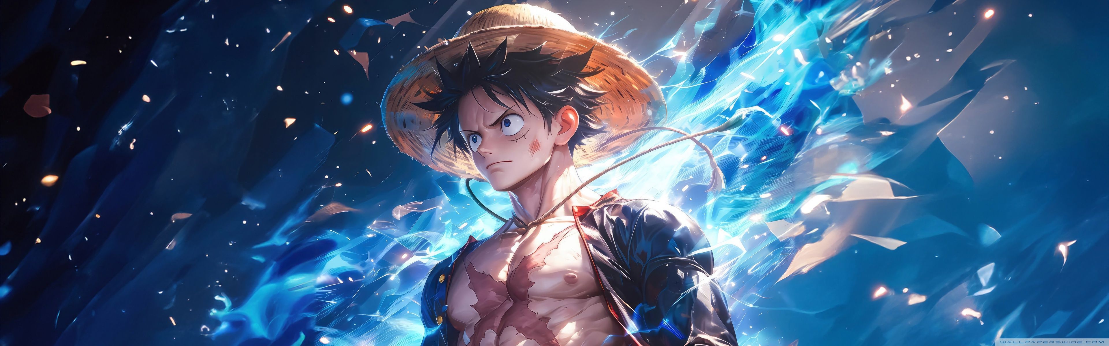 3840x1200 One Piece, Luffy Superpower 4K UHD Wallpaper for UltraHD Desktop and TV : Widescreen and UltraWide Display : Dual Monitor : Smartphone and Tablet Devices
