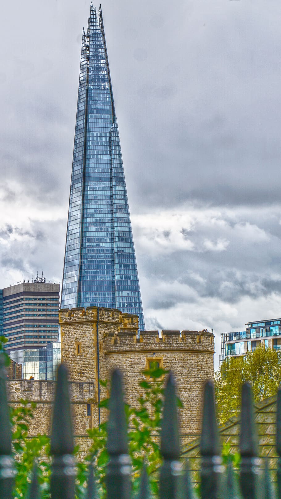 910x1618 HD wallpaper: london, united kingdom, tower hill, skyscrapers, shard, buidings