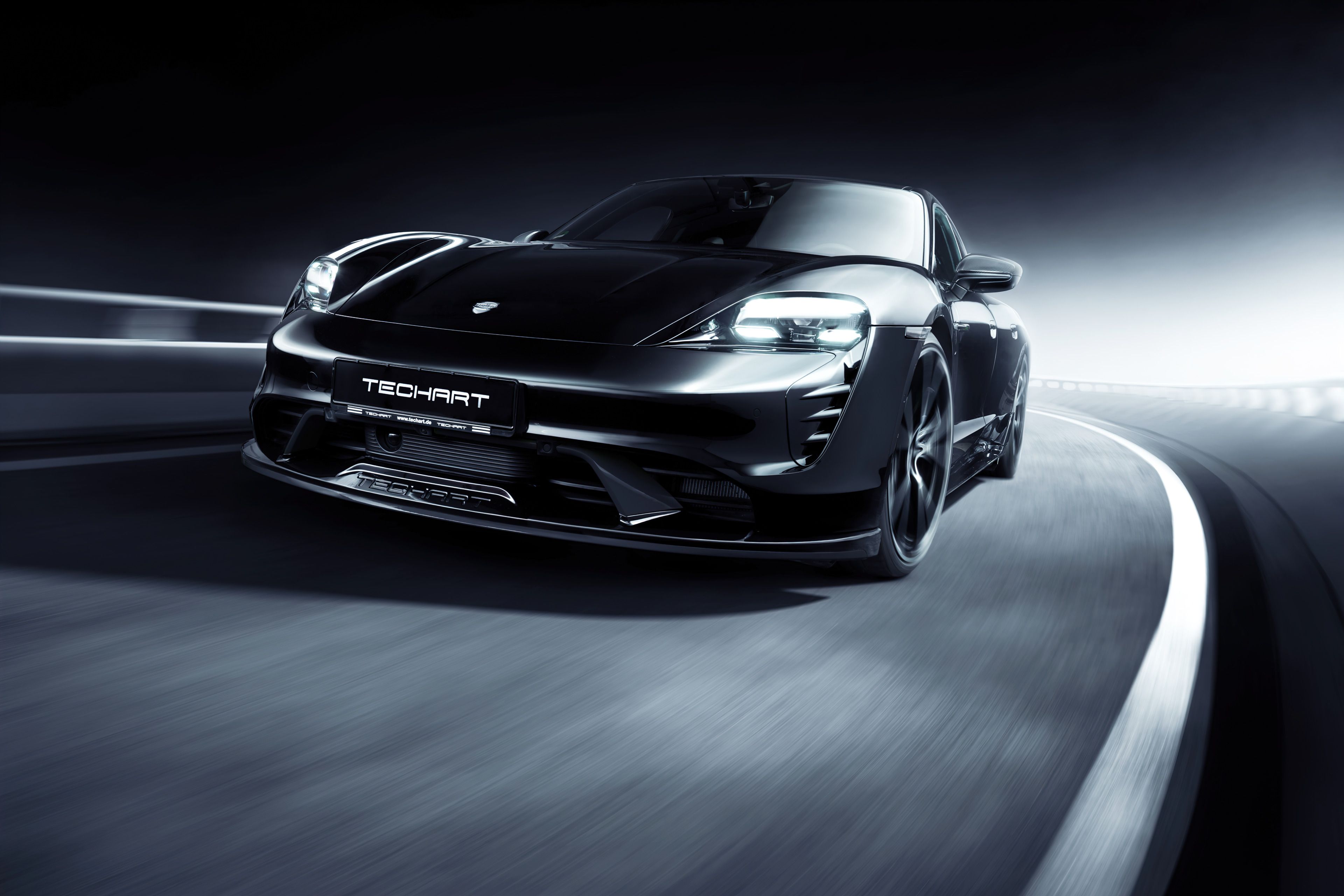 3840x2560 TechArt Porsche Taycan Aerokit Wallpaper 4K, Carbon Fiber