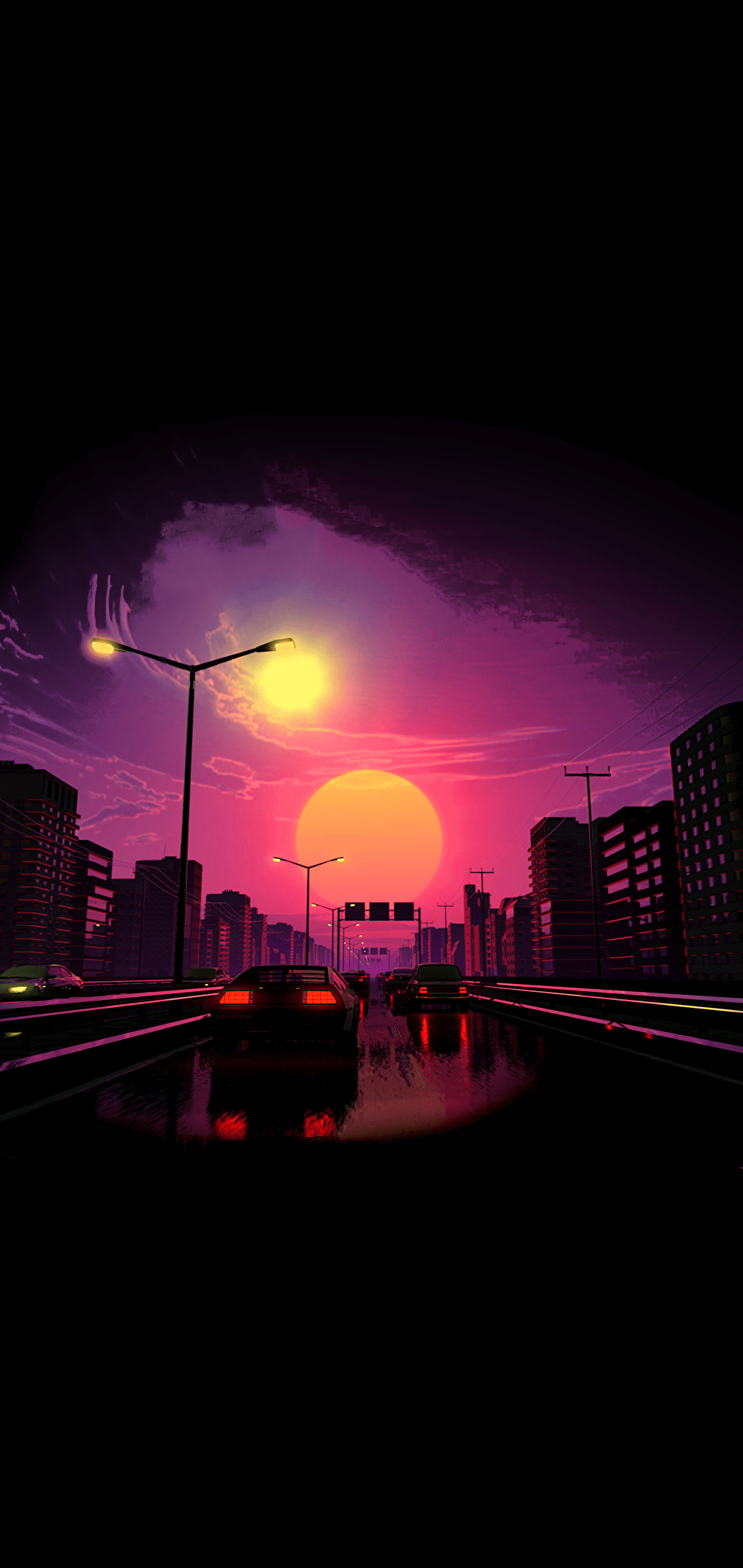 1024x2161 Sunset aesthetic mobile wallpaper