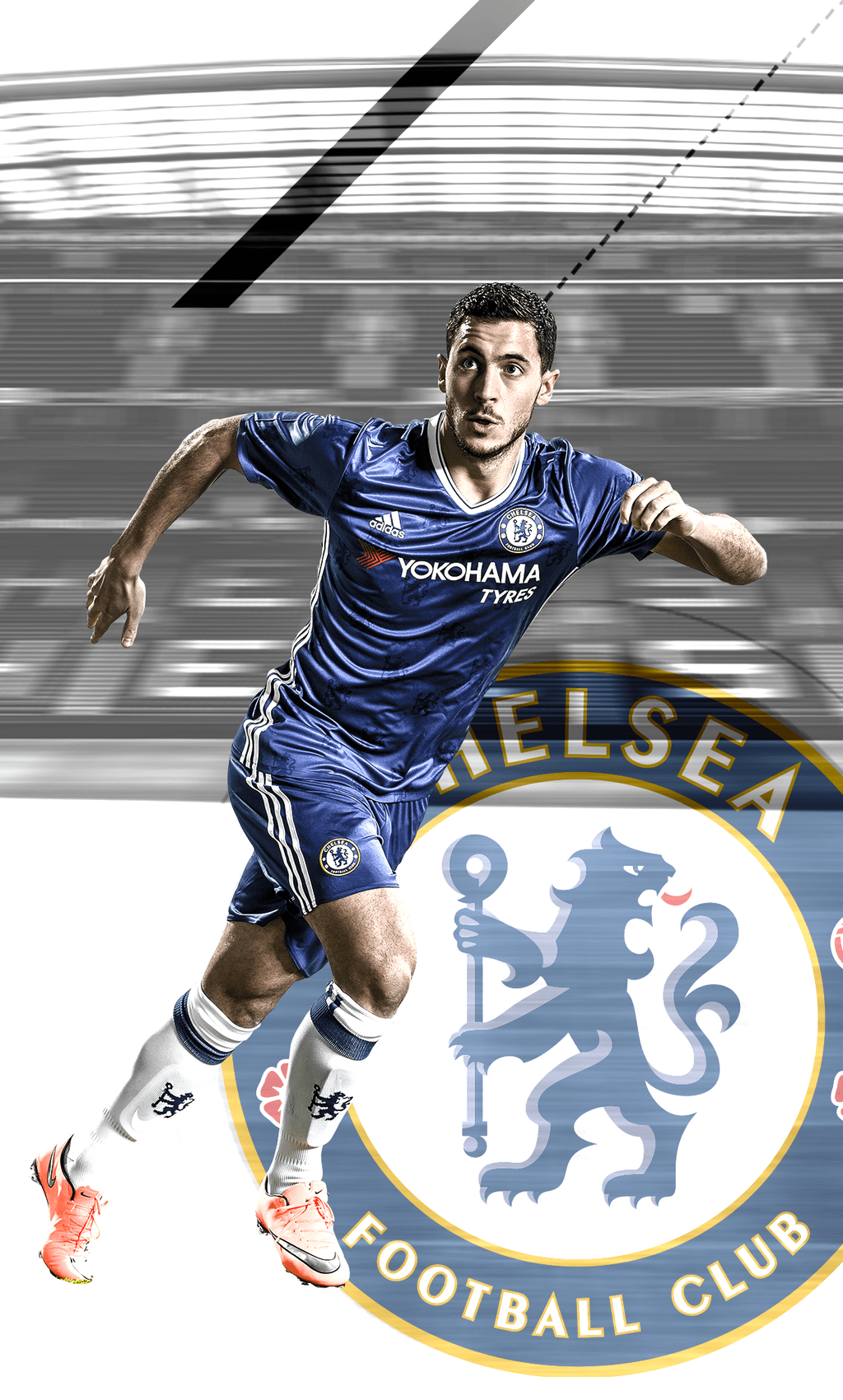 1024x1701 Free download NEW HAZARD WALLPAPER MOBILE CHELSEA FIFA 17 THEME