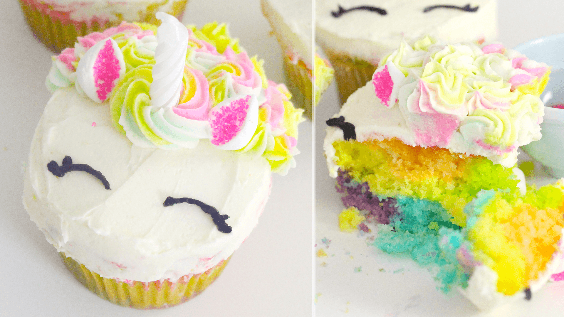 1920x1080 Rainbow Unicorn Cupcakes Recipe