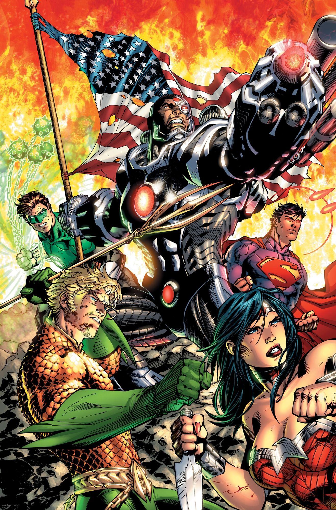 1318x2000 Free download League New 52 Wall Mural DC Comics Justice League