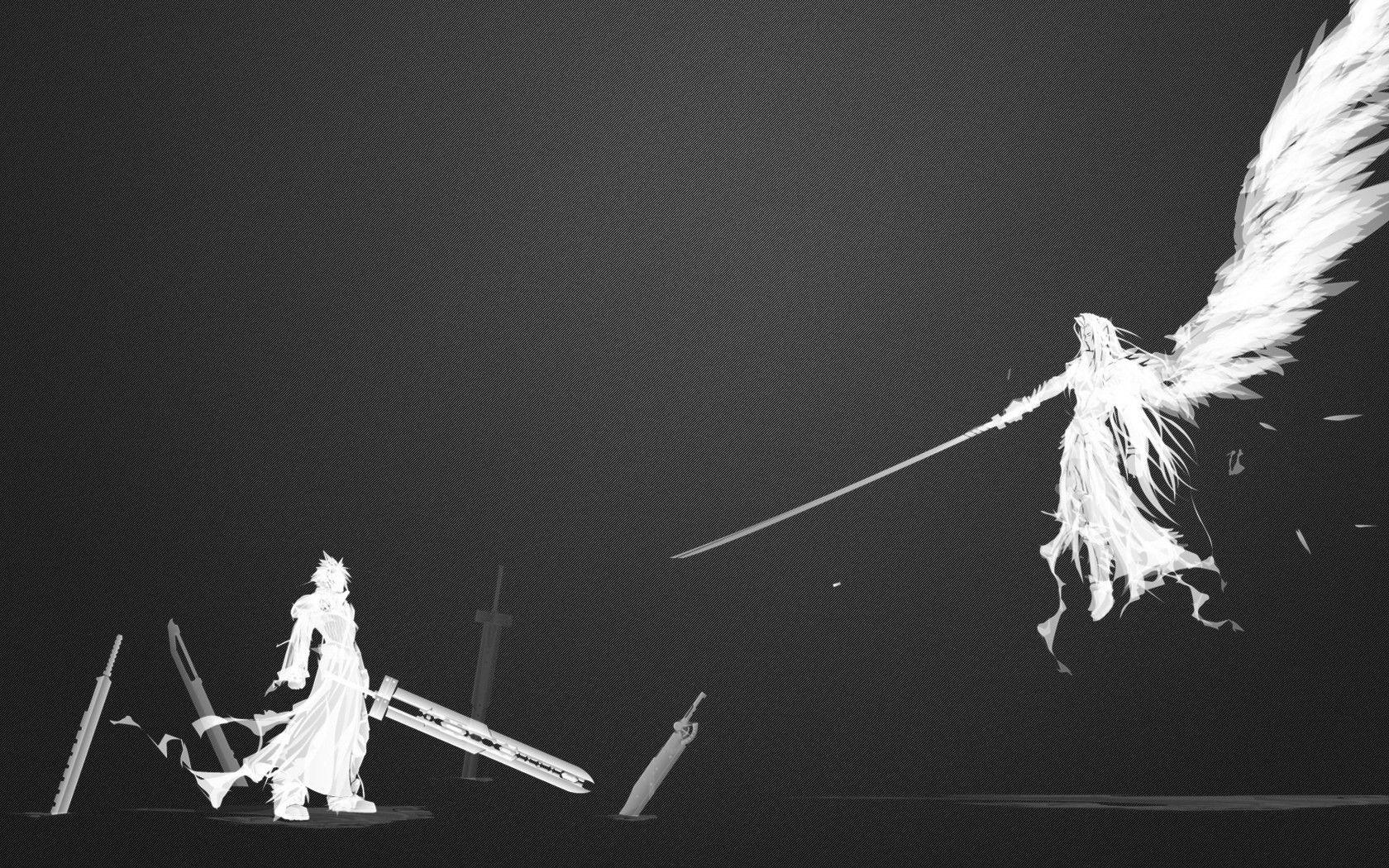 1680x1050 Final Fantasy Vii Sephiroth Cloud Strife Fantasy Art