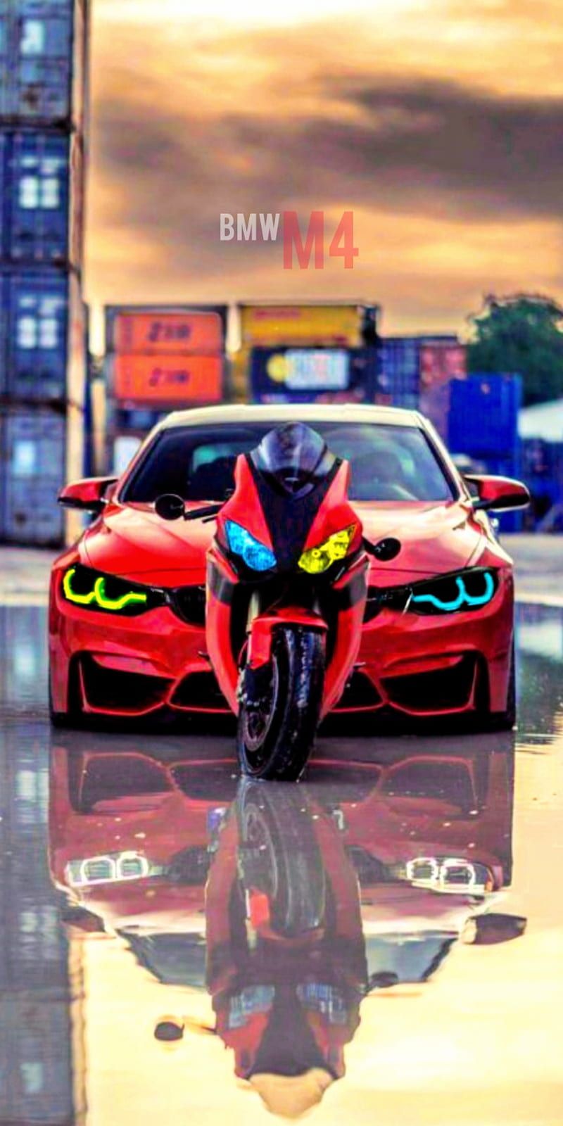 800x1600 Bmw with heavy bike, car, carros, most, wanted, HD phone wallpaper