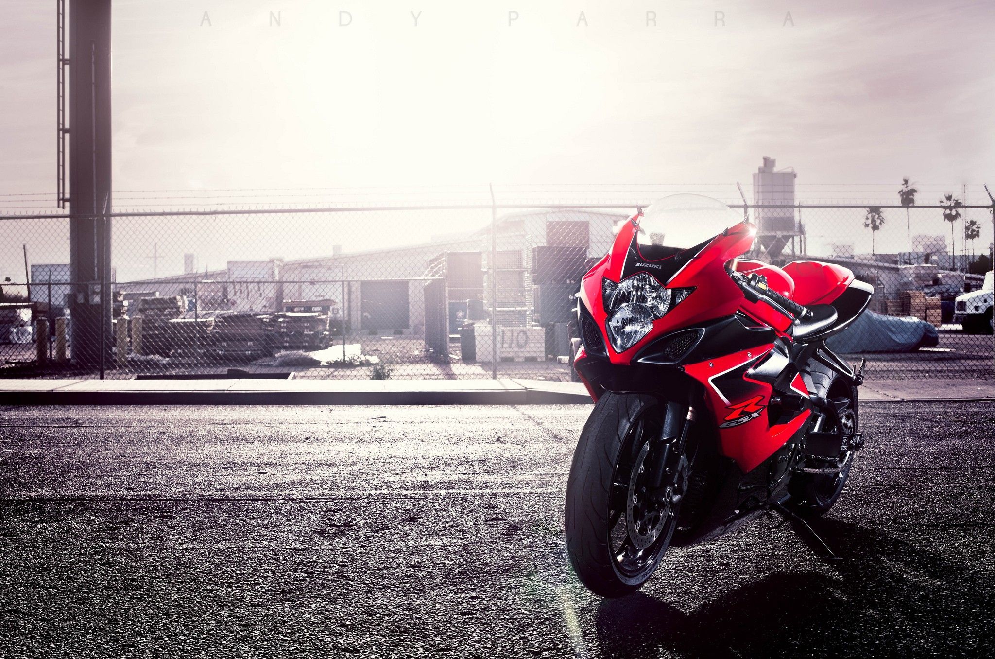 2048x1356 Sleek Red Motorcycle HD Wallpaper
