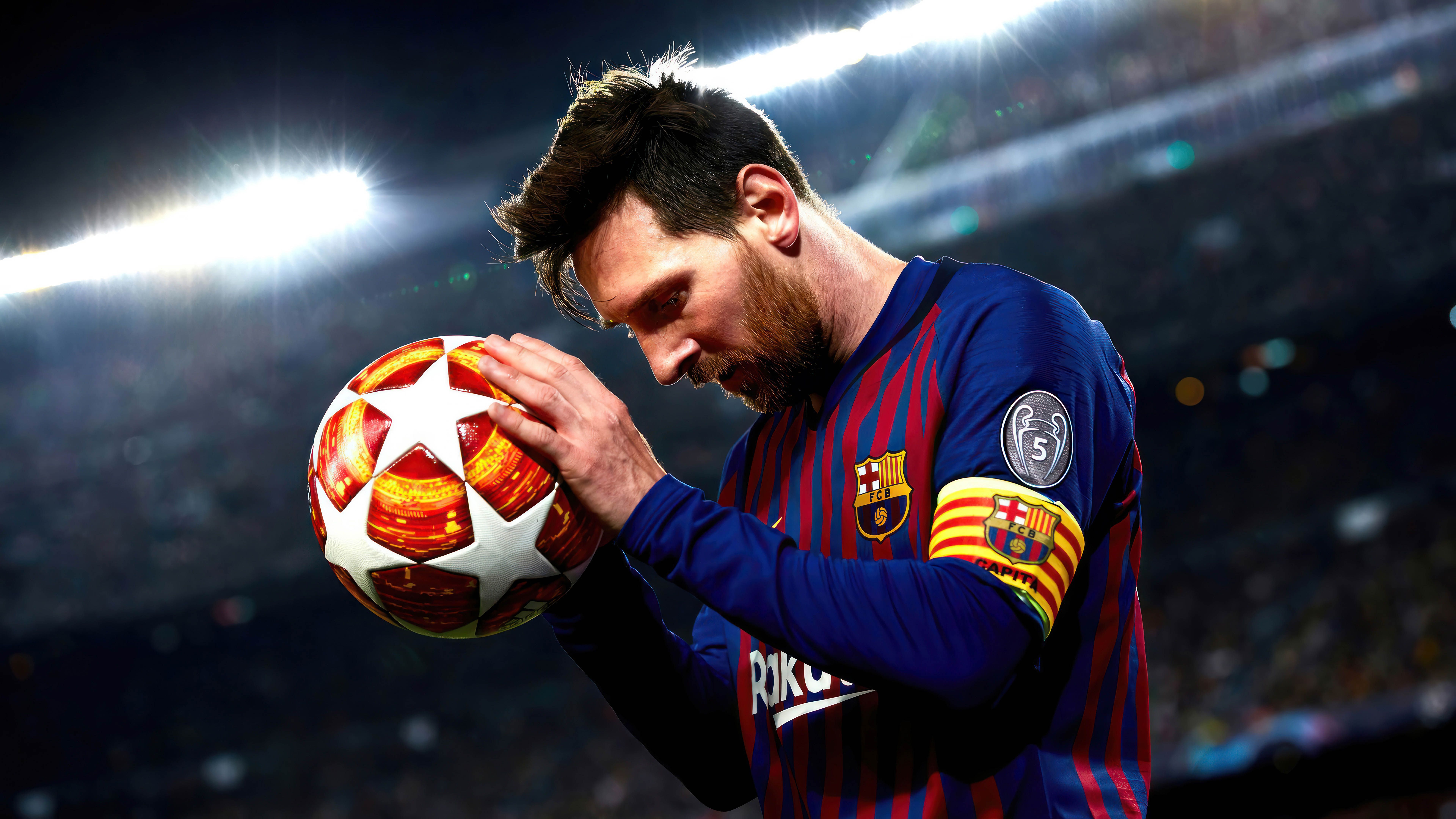7680x4320 Lionel Messi Football Wallpaper 8K