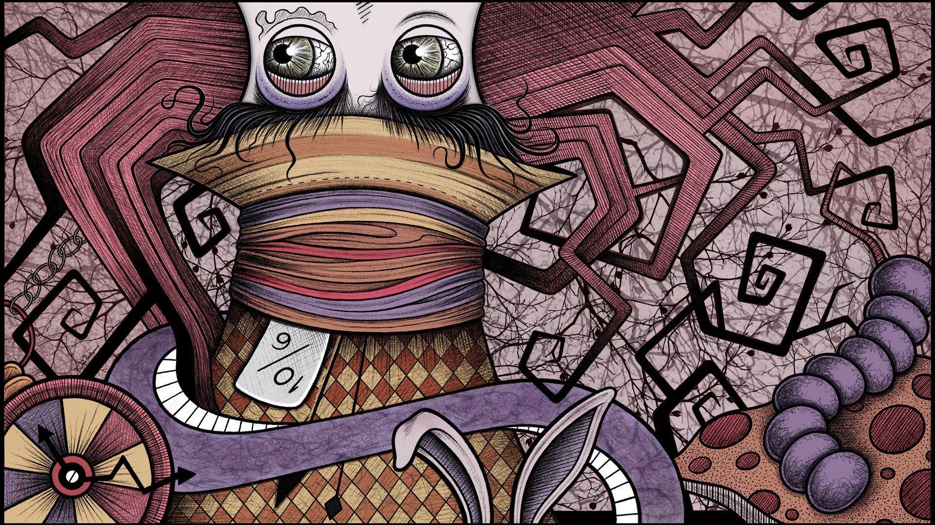 1920x1080 Mad Hatter Wallpaper. Nightcore Shatter