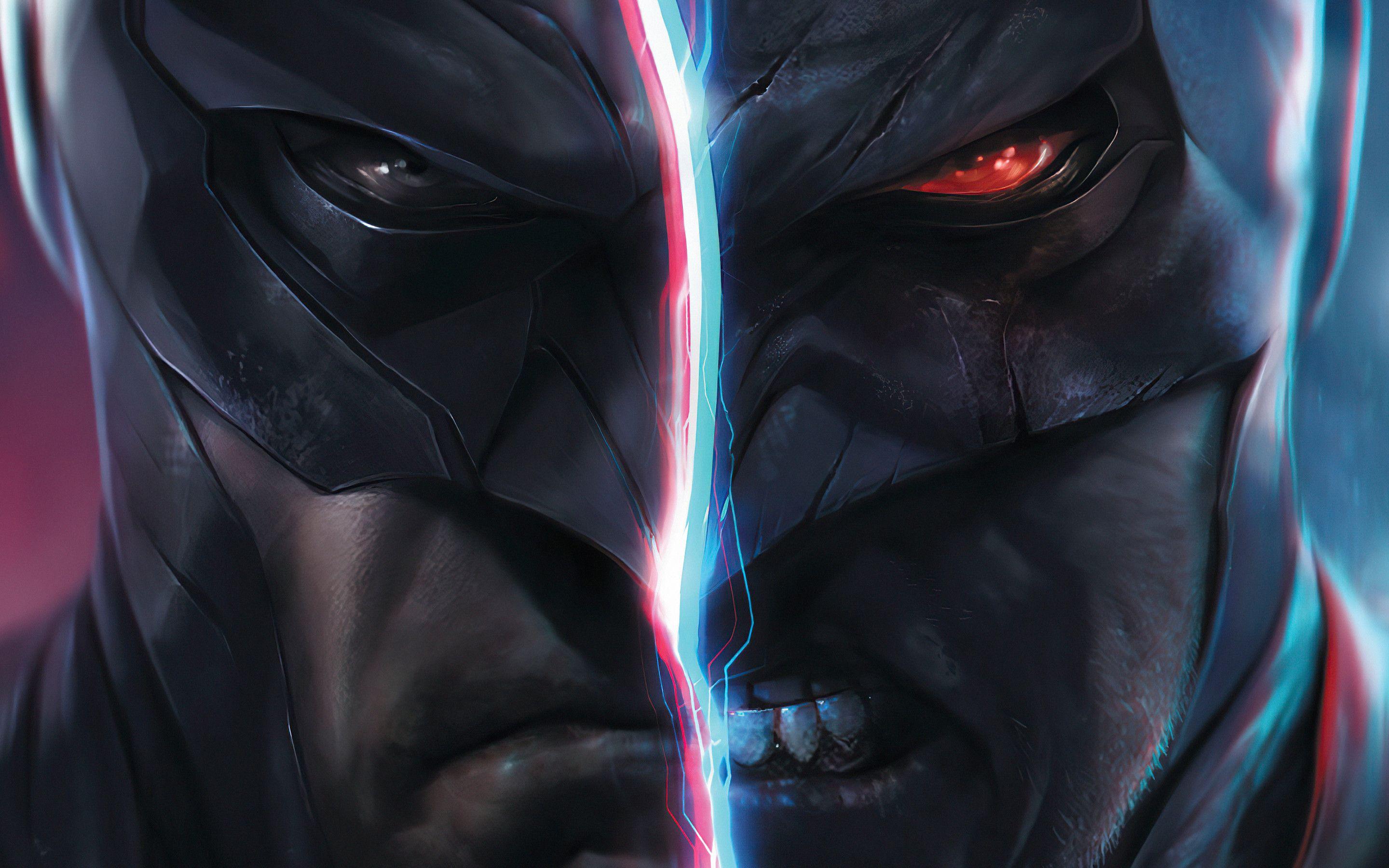 2880x1800 Batman Evil Face Macbook Pro Retina HD 4k Wallpaper