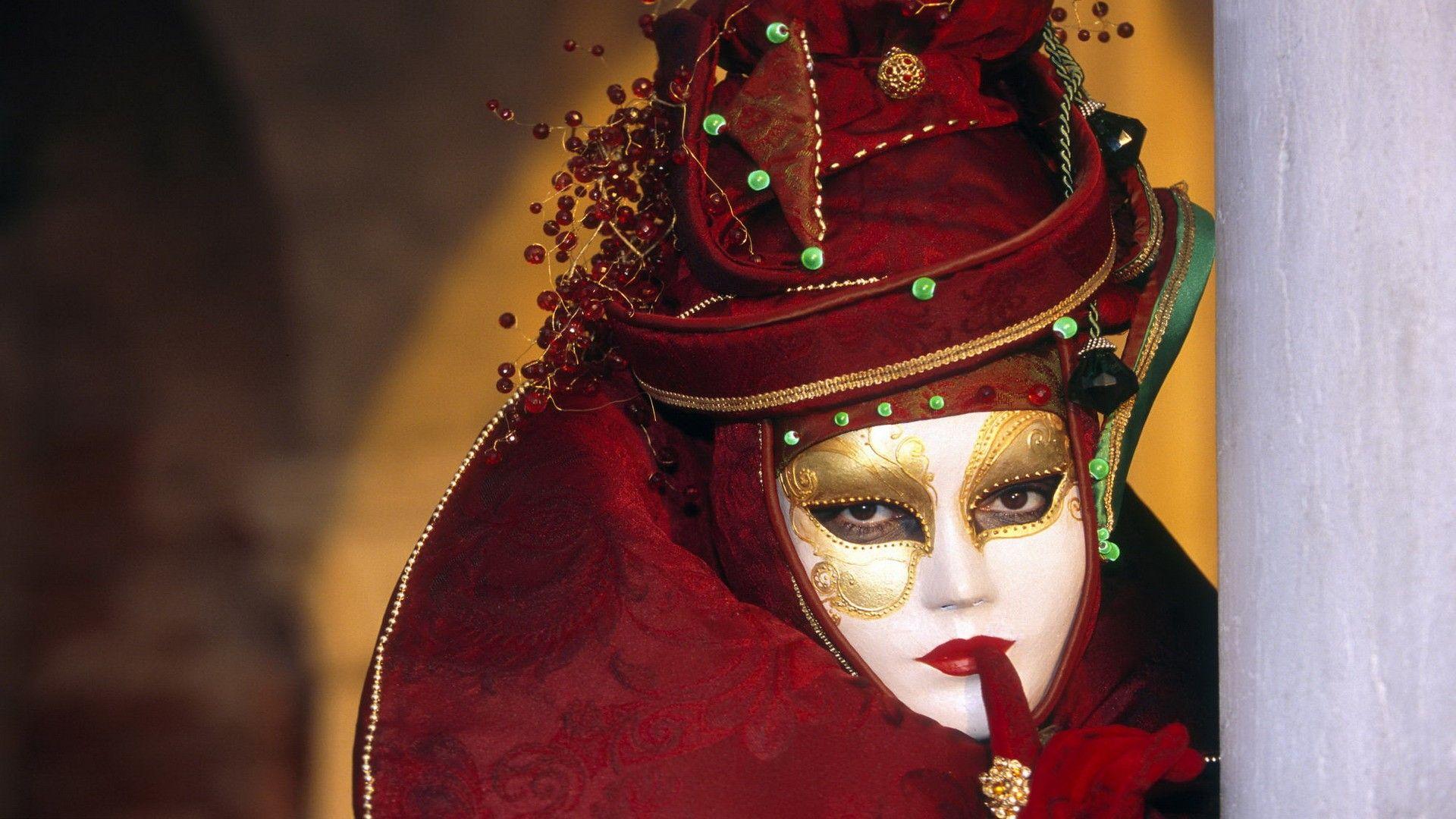 1920x1080 Venice Carnival Mask desktop PC and Mac wallpaper