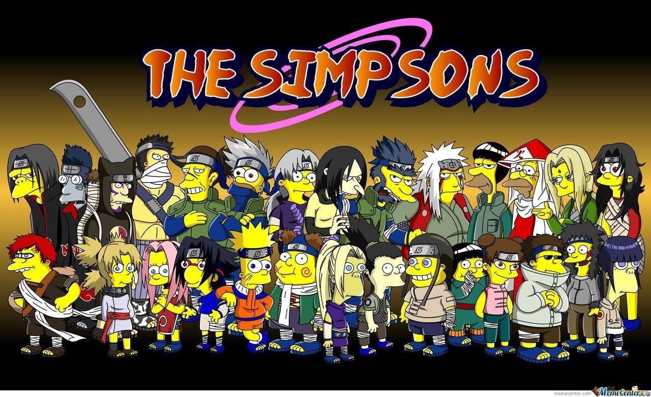 1280x781 Naruto As The Simpsons